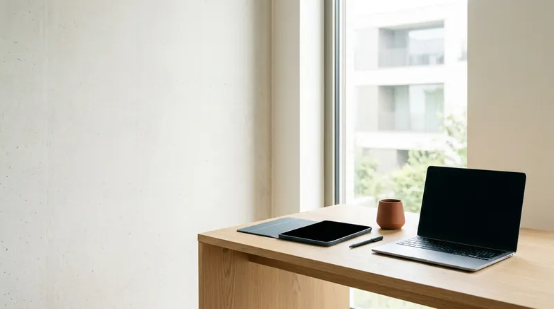 Lumière du jour traversant un espace de bureau sobre